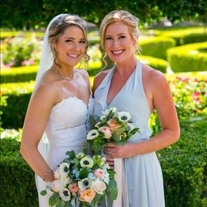 Amsale Cloud Blue Bridesmaid Dress